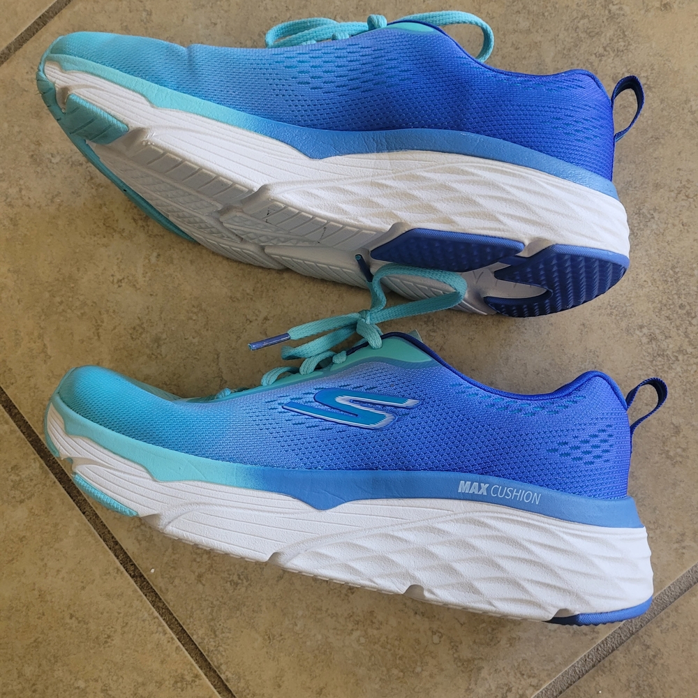 Skechers Blue and White Athletic Shoes